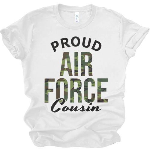Proud Air Force Cousin Deployment Homecoming Graduation USAF Unisex Jersey T-Shirt - Best Gift Smart