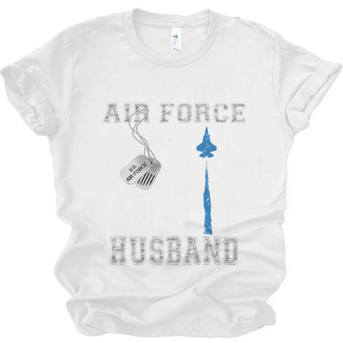 Proud Air Force Husband US Air Force Graduation Husband Unisex Jersey T-Shirt - Best Gift Smart