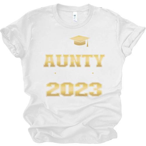 Proud Aunty Of 2023 Class MBA Graduate Family Graduation Unisex Jersey T-Shirt - Best Gift Smart
