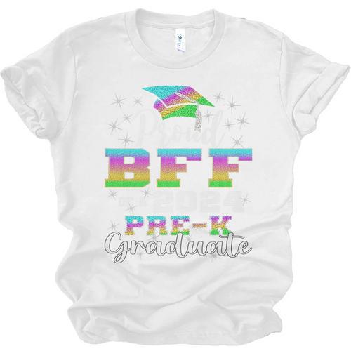 Proud Bff Of PreK School Graduate 2024 Graduation Bff Premium Unisex Jersey T-Shirt - Best Gift Smart