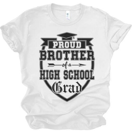 Proud Brother Of a High School Grad Senior Graduation Shirt Unisex Jersey T-Shirt - Best Gift Smart
