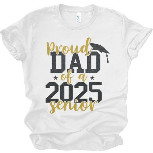 Proud Dad Of a 2025 Senior Graduation Unisex Jersey T-Shirt - Best Gift Smart