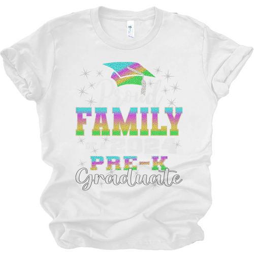 Proud Family Of PreK School Graduate 2024 Graduation Family Premium Unisex Jersey T-Shirt - Best Gift Smart