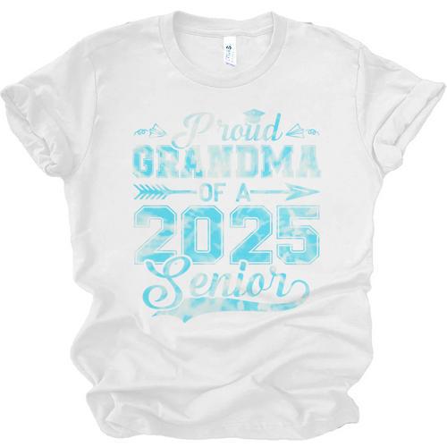 Proud Grandma Of a 2025 Senior Graduate Graduation Premium Unisex Jersey T-Shirt - Best Gift Smart