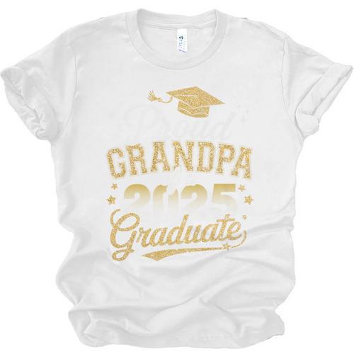 Proud Grandpa Of a Class Of 2025 Graduate Senior Graduation Premium Unisex Jersey T-Shirt - Best Gift Smart