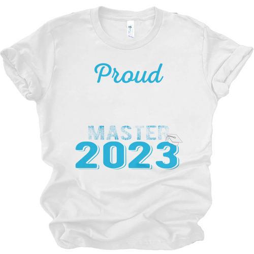 Proud Mama Of 2023 Class Master Graduate Family Graduation Unisex Jersey T-Shirt - Best Gift Smart