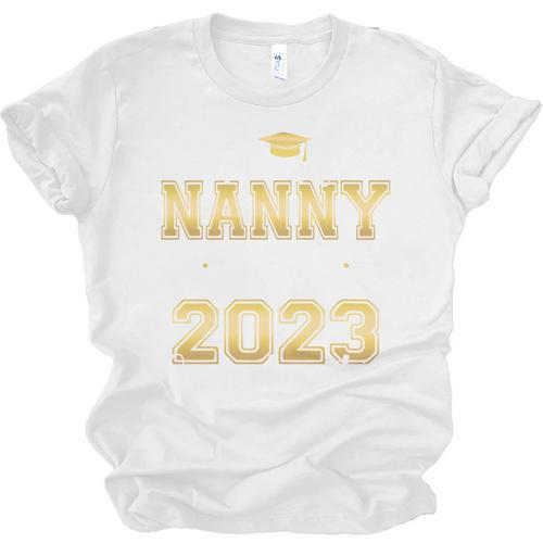 Proud Nanny Of Two 2023 Graduate Class 2023 Graduation Unisex Jersey T-Shirt - Best Gift Smart