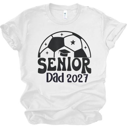 Proud Senior Dad Soccer Class Of 2027 Graduation Graduate Unisex Jersey T-Shirt - Best Gift Smart
