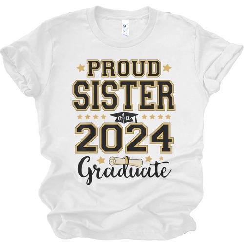 Proud Sister Of A 2024 Graduate Senior Graduation Unisex Jersey T-Shirt - Best Gift Smart