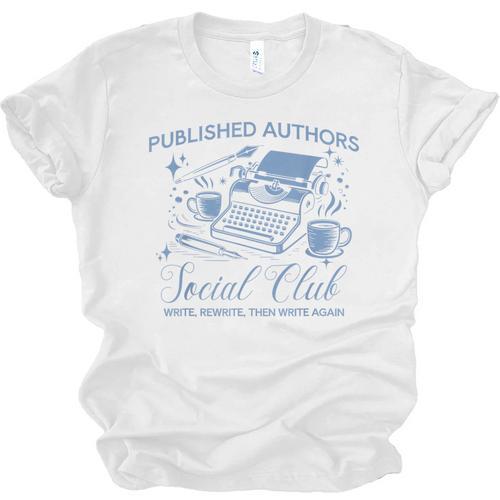 Published Authors Social Club Women Vintage Poet Book Writer Unisex Jersey T-Shirt - Bookorys
