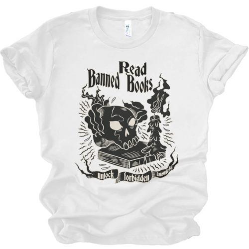 Read Banned Books Unlock Forbidden Knowledge Unisex Jersey T-Shirt - Bookorys DE