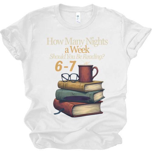 Reading 6 7 Nights Meme English Teacher Bookworm Books Unisex Jersey T-Shirt - Bookorys