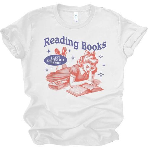 Reading Books I Can't Emotionally Handle Book Lover Unisex Jersey T-Shirt - Bookorys DE