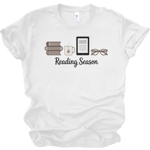 Reading Season Book Lover Librarian Cozy Bookworm Unisex Jersey T-Shirt - Bookorys