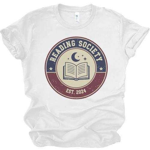 Reading Society Est 2024 Vintage Book Club Unisex Jersey T-Shirt - Bookorys DE