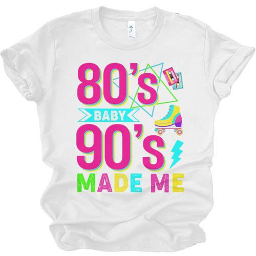 Retro 1980s 80's Baby 1990s 90's Made Me Nostalgia Vibes Premium Tri-Blend Unisex Jersey T-Shirt - Figerry