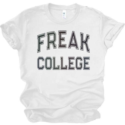 Retro Anti Social FREAK COLLEGE Introvert Stay Away From Me Unisex Jersey T-Shirt - Raresse