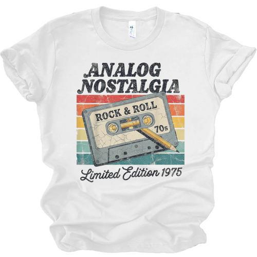 Retro Cassette Case 70s Vintage Music Analog Nostalgia Unisex Jersey T-Shirt - Figerry