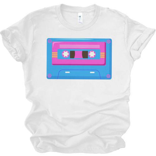 Retro Cassette Tape Tee 90s Nostalgia Aesthetic Unisex Jersey T-Shirt - Figerry