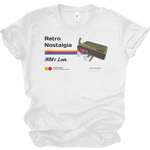 Retro Nostalgia 1980s Love Graphic Unisex Jersey T-Shirt - Figerry