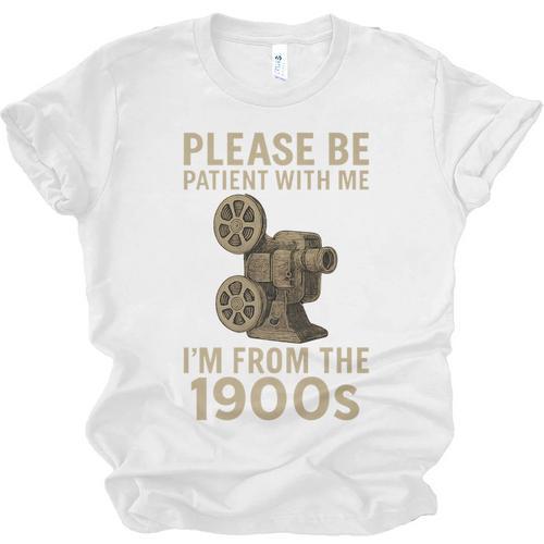 Retro Please Be Patient With Me I'm From The 1900s Projector Premium Unisex Jersey T-Shirt - Figerry