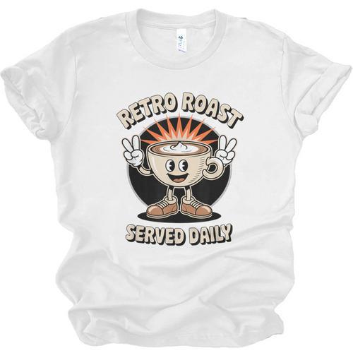 Retro Roast Coffee Retro Cartoon Vintage Nostalgia Fun Unisex Jersey T-Shirt - Figerry