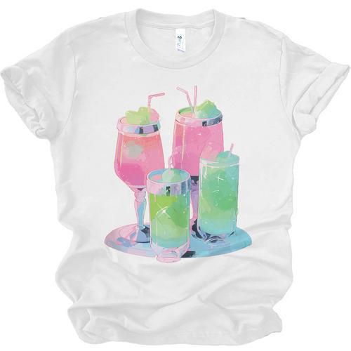 Retro Soft Drinks 80s 90s Nostalgia Cute Anime Aesthetic Tee Unisex Jersey T-Shirt - Figerry