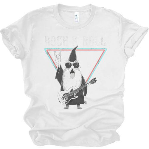Rock & Roll Wizard Music Nostalgia Premium Tri-Blend Unisex Jersey T-Shirt - Figerry