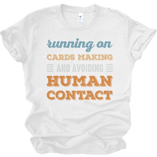 Running On Cards Making Social Introvert Humor Vintage Unisex Jersey T-Shirt - Raresse