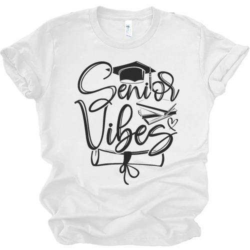 That Says Senior Vibes Graduation Diploma School Spirit Unisex Jersey T-Shirt - Best Gift Smart