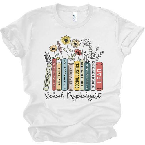 School Psychologist Book Psychology Teacher Appreciation Unisex Jersey T-Shirt - Bookorys CA