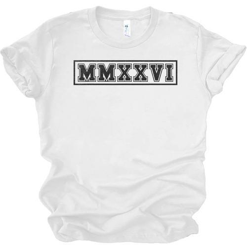 Senior 2026 MMXXVI Graduate Class Of 2026 Graduation Unisex Jersey T-Shirt - Best Gift Smart