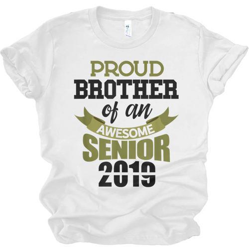 Senior Class Of 2019 Tshirt Graduation Awesome Brother Unisex Jersey T-Shirt - Best Gift Smart