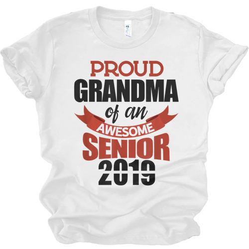 Senior Class Of 2019 Tshirt Graduation Awesome Grandma Unisex Jersey T-Shirt - Best Gift Smart