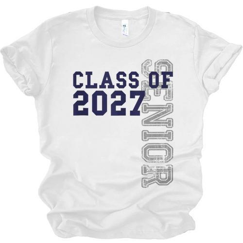 Senior Class Of 2027 Graduation Year High School & College Unisex Jersey T-Shirt - Best Gift Smart