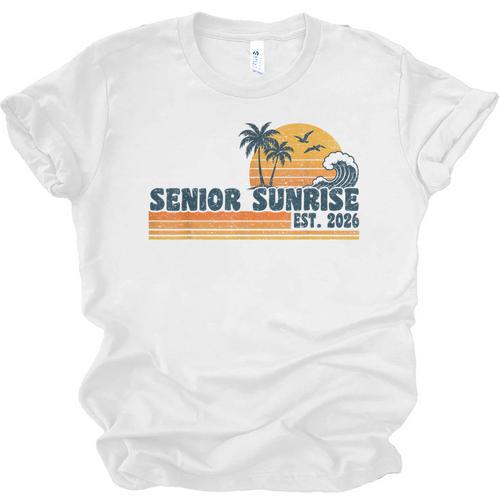 Senior Sunrise 2026 Graduation Cool Retro High School Unisex Jersey T-Shirt - Best Gift Smart
