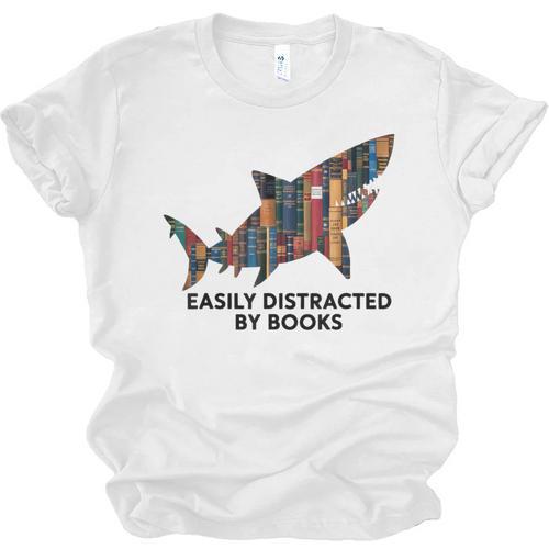 Shark Costume Teens Books Nerds Shark Stuffed Animal Sharks Unisex Jersey T-Shirt - Bookorys