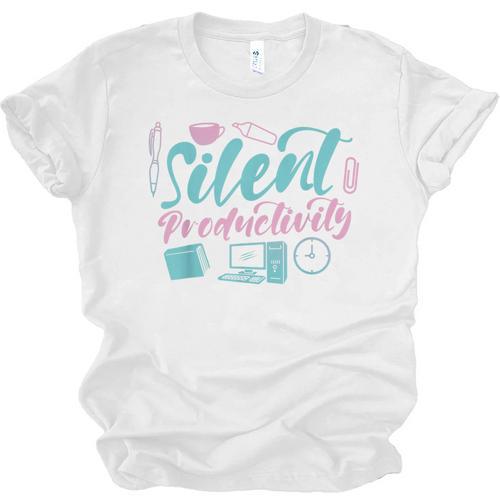 Silent Productivity Introvert Office Staff Secretary Admin Unisex Jersey T-Shirt - Raresse
