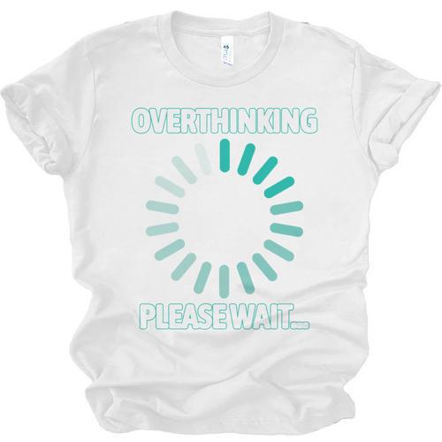Social Introvert's Overthinking Please Wait Awkward Humor Unisex Jersey T-Shirt - Raresse