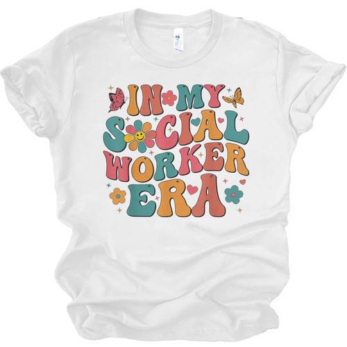 In My Social Worker Era Cute Social Worker Graduation MSW Unisex Jersey T-Shirt - Best Gift Smart