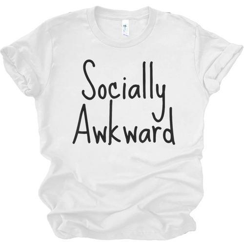Socially Awkward Introvert Anxious Social Awkwardness Unisex Jersey T-Shirt - Raresse