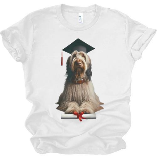 Spinone Italiano Dog Graduation Cap School Graduate Owner Men Women Kids Unisex Jersey T-Shirt - Best Gift Smart