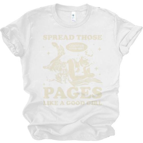 Spread Those Pages Like A Good Girl Shirt Smutty Spicy Book Premium Tri-Blend Unisex Jersey T-Shirt - Bookorys DE