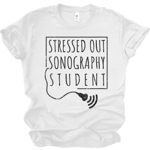 Stressed Sonography Student Ultrasound Tech Graduation Unisex Jersey T-Shirt - Best Gift Smart