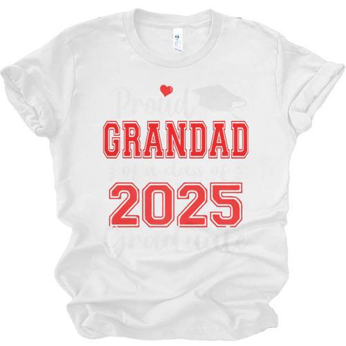 Super Proud Grandad Of 2025 Graduate Graduation Family Premium Unisex Jersey T-Shirt - Best Gift Smart