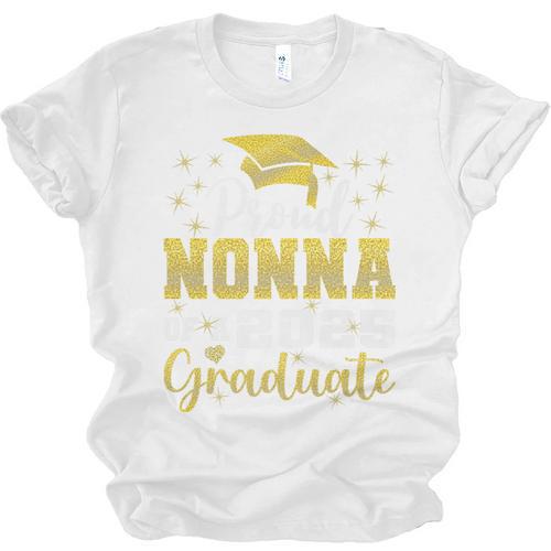 Super Proud Nonna Of 2025 Graduate Senior Graduation Family Premium Unisex Jersey T-Shirt - Best Gift Smart