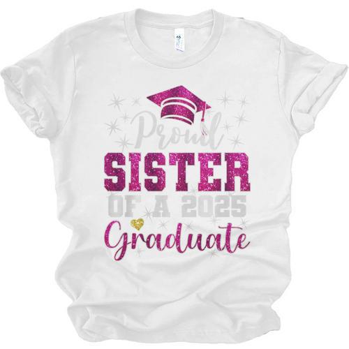 Super Proud Sister Of 2025 Graduate Senior Graduation Family Premium Tri-Blend Unisex Jersey T-Shirt - Best Gift Smart