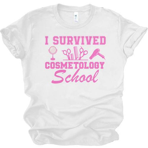 I Survived Cosmetology School Graduation Cosmetology Grad Unisex Jersey T-Shirt - Best Gift Smart