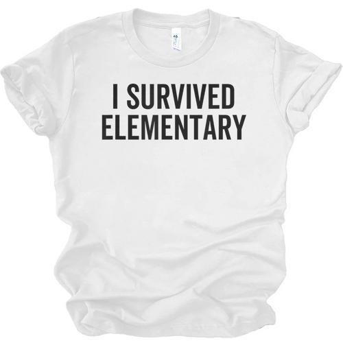 I Survived Elementary Graduation School Student Unisex Jersey T-Shirt - Best Gift Smart