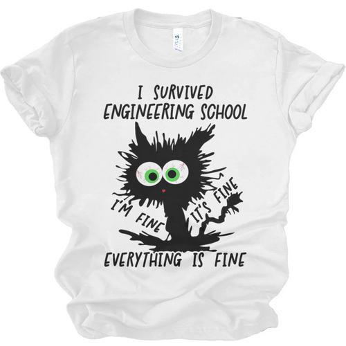 I Survived Engineering School Graduation 2026 Premium Tri-Blend Unisex Jersey T-Shirt - Best Gift Smart